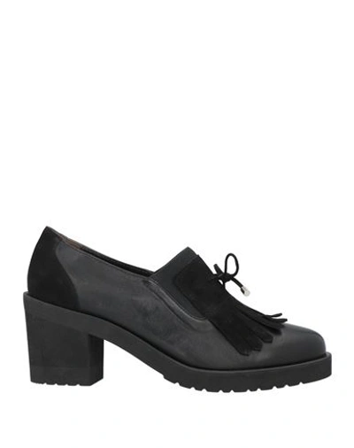Zanfrini Cantù Woman Loafers Black Size 10 Calfskin
