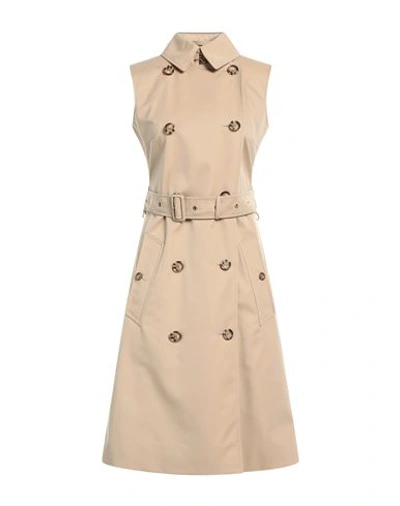 Burberry Woman Overcoat Beige Size 4 Cotton