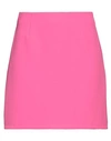 Kaos Woman Mini Skirt Fuchsia Size 6 Polyester, Elastane In Pink