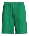 Dsquared2 Man Shorts & Bermuda Shorts Green Size M Cotton, Polyester, Elastane