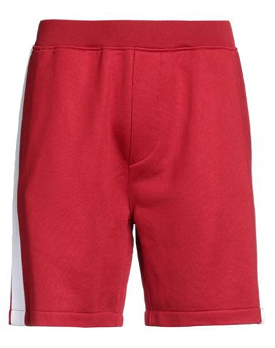 Dsquared2 Man Shorts & Bermuda Shorts Red Size M Cotton, Polyester, Elastane