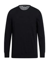 Drumohr Man Sweater Midnight Blue Size 40 Cotton, Linen