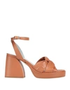 Poesie Veneziane Woman Sandals Light Pink Size 10 Soft Leather In Brown