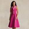 Ralph Lauren Taffeta Sleeveless Dress In Blaze Belize Pink