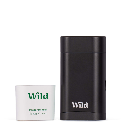 Wild Men's Fresh Cotton And Sea Salt Deodorant In Black Case 40g In Multi