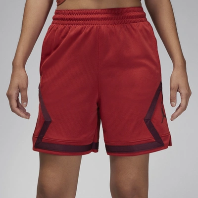 Jordan Women's  Sport Diamond Shorts In Dune Red/dune Red
