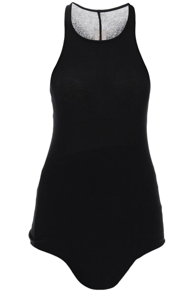 Rick Owens Ribbed Tank Top In Black