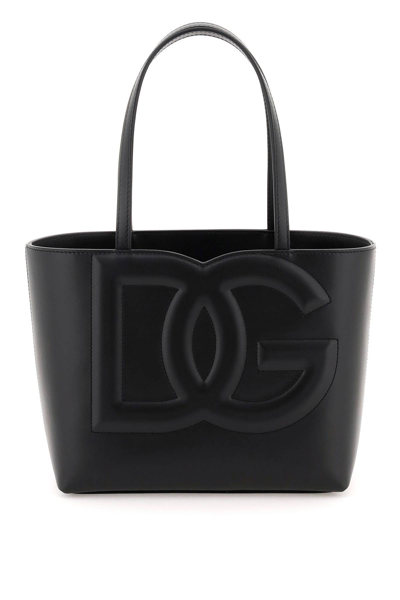 Dolce & Gabbana Dg Logo Tote Bag In Black