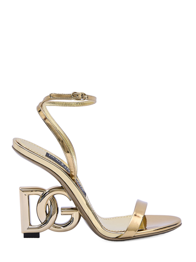 Dolce & Gabbana Keira 105 Sandals In Gold