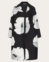 VALENTINO VALENTINO CREPE COUTURE CABAN WITH FLOWER PORTRAIT PRINT