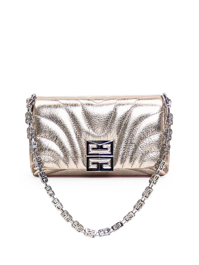 Givenchy Women's Micro 4g Soft Crossbody Bag In Quilted Leather In Gold