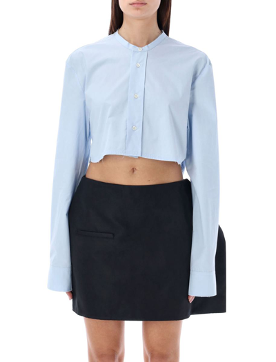 Jw Anderson J.w. Anderson Cropped Shirt In Blue