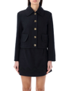 Patou Crepe-trimmed Felt Jacket In Black