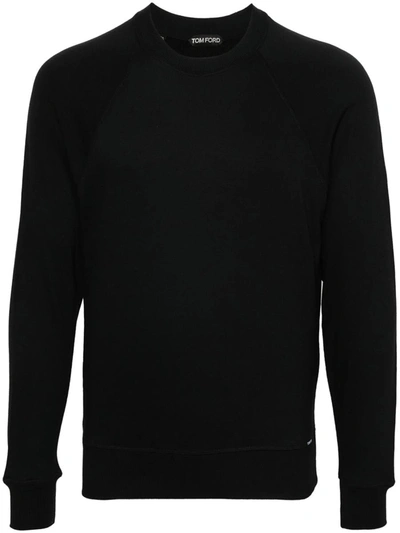 Tom Ford Crew-neck Long-sleeves Knit Sweater In Black