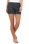 Spanx 4-inch Stretch Twill Shorts In Washed Black