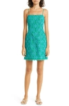 Saloni Embroidered Cotton Eyelet Dress In 828-emerald/ Sky