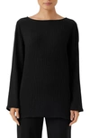 EILEEN FISHER BATEAU NECK SILK TUNIC