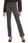 Nydj Marilyn Straight Ponte Pants In Charcoal Heathered
