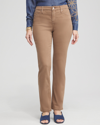 CHICO'S GIRLFRIEND JEANS IN LIGHT BROWN SIZE 8 | CHICO'S