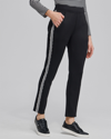 CHICO'S STUDDED DOUBLE KNIT PANTS IN BLACK SIZE 8 | CHICO'S ZENERGY