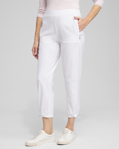 Chico's Upf Sun Protection Bungee Cropped Pants In White Size 20/22 |  Zenergy Activewear
