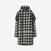 BURBERRY BURBERRY HOUNDSTOOTH WOOL BLANKET CAPE