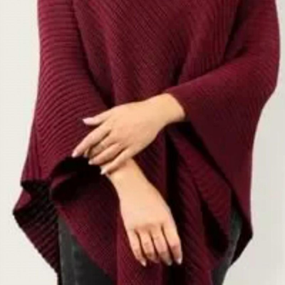 Love Your Melon Burgundy Gold Foil Shawl In Red