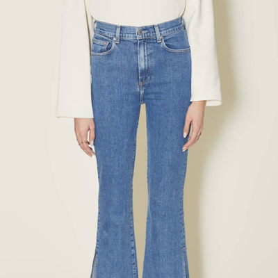 Le Jean Stella Crop Flare In Blue