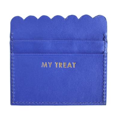 Packed Party My Treat Scalloped Card Holder In Blue