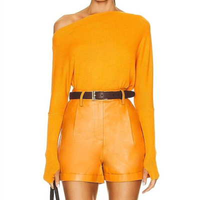 Enza Costa Sweater Knit Slouch Top In Orange
