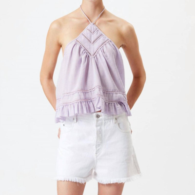 Isabel Marant Lisio Halter Top In Lilac In Purple