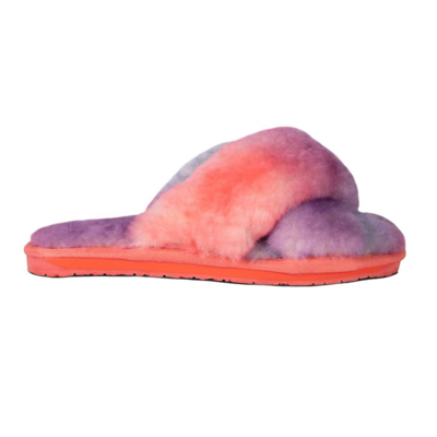 Cloud Nine Ladies Duo-tone Emma Sheepskin Slipper In Orange