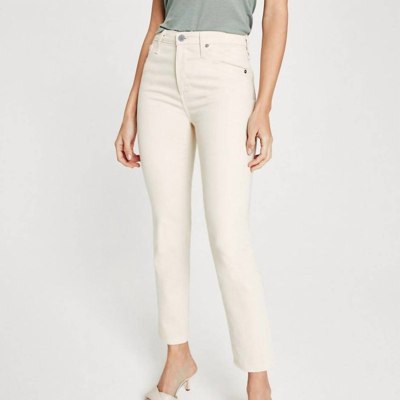 Ag Isabelle High Waist Crop Jeans In White