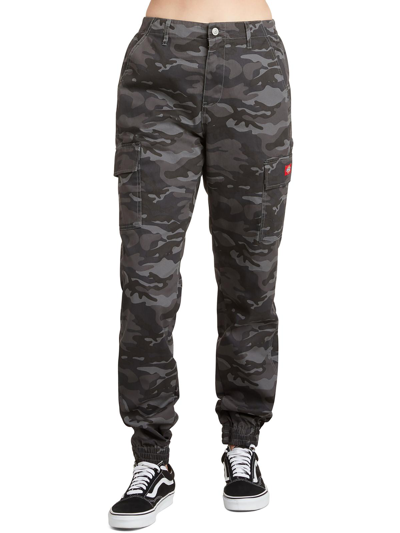 Dickies Womens Camo Jogger Cargo Pants In Grey