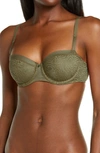 Chantelle Lingerie C Jolie Demi Bra In Army Khaki