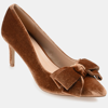 Journee Collection Collection Women's Crystol Wide Width Pump In Brown