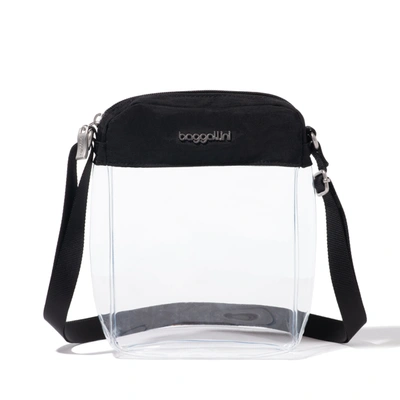 Baggallini Clear Stadium Explorer Crossbody In White