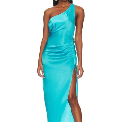 Amanda Uprichard Jaida Silk Gown In Blue