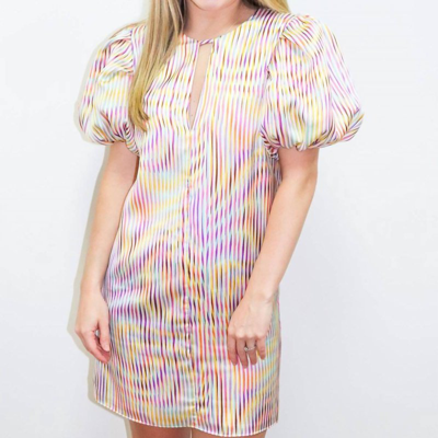 Amanda Uprichard Fame Dress In Optic Print In Multi