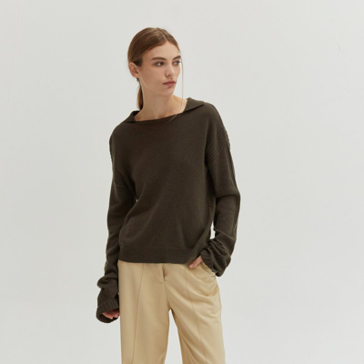 Crescent Maline Sweater Top In Green