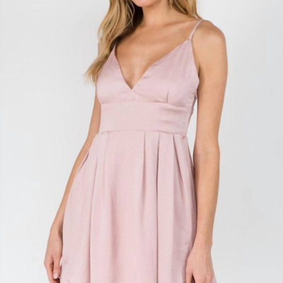 Fanco Flare Cocktail Mini Dress In Pink