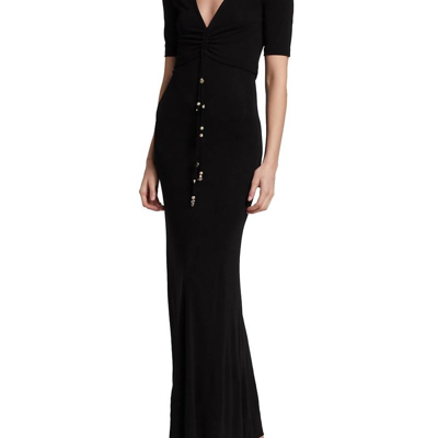 Altuzarra Panya Ruched Maxi Dress In Black