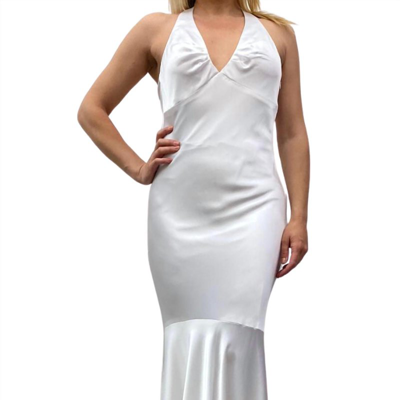 Issue New York V-neck Gown In White