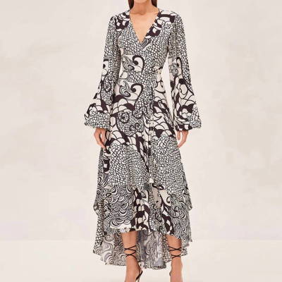Alexis Zarela Dress In Grey In White