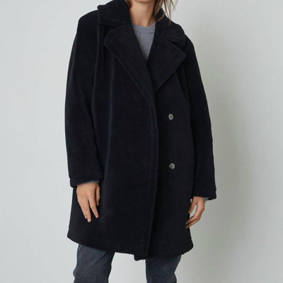 Velvet By Graham & Spencer Christine Sherpa Coat In Black