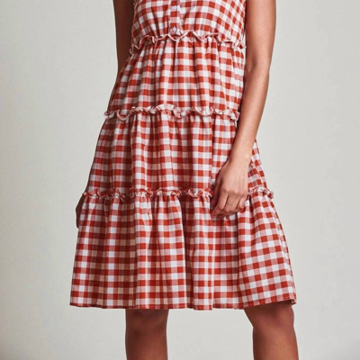 The Shirt Sylvana Dress In Check Print In Pink