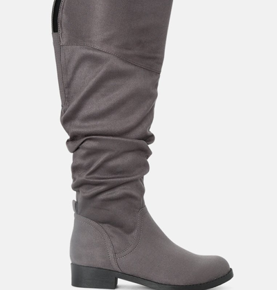 London Rag Dexter Knee High Boots In Grey
