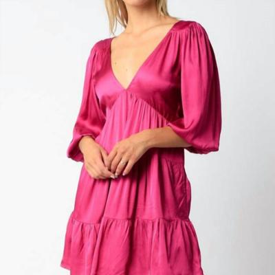 Olivaceous The Cindy Dress In Fuchsia In Pink