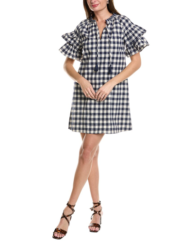 Sail To Sable Ruffle Sleeve Dress In Navy