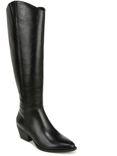 LIFESTRIDE REESE WOMENS FAUX LEATHER WIDE CALF KNEE-HIGH BOOTS
